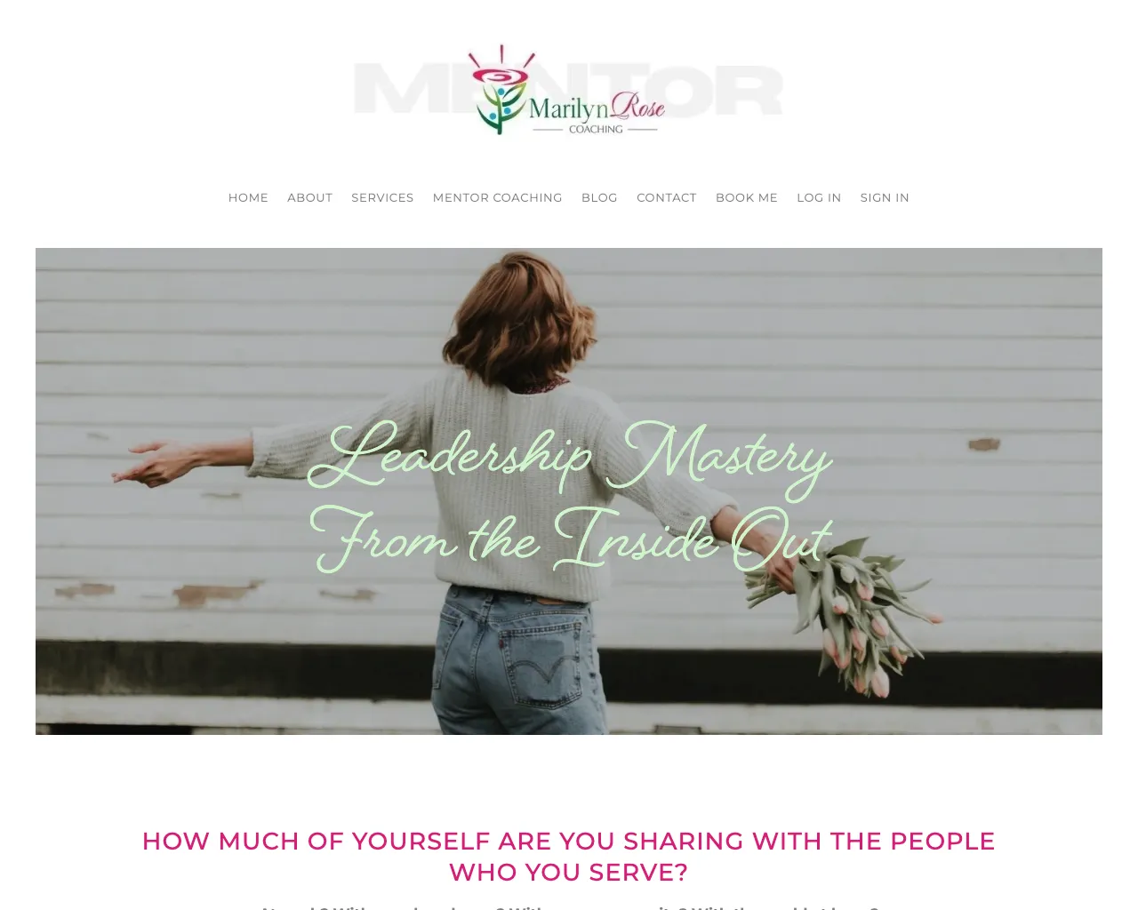 Website screenshot of Marilyn Rose Coaching, LLC