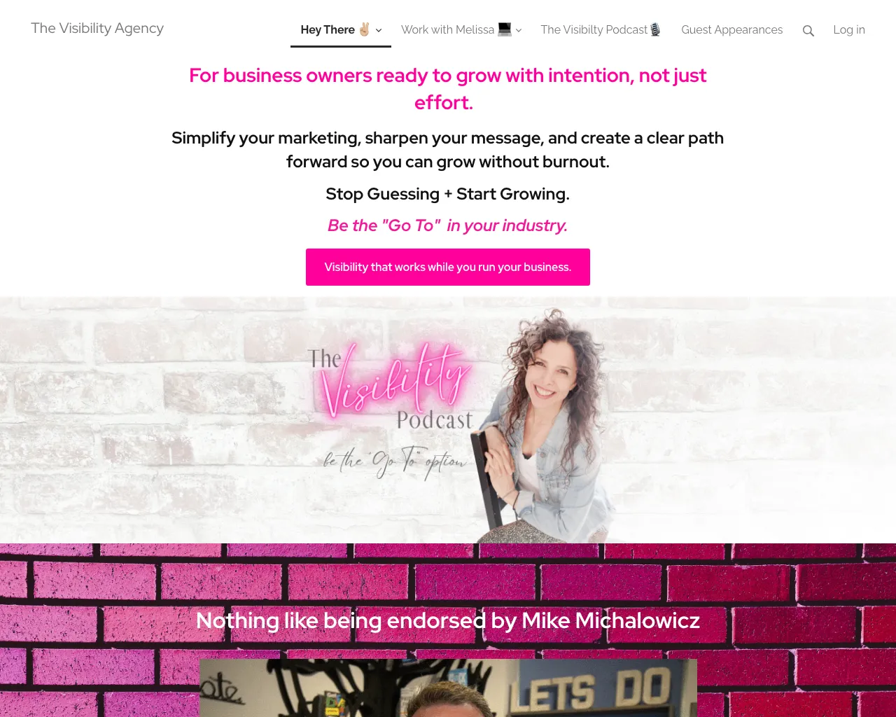 Website screenshot of The Visibility Marketing Agency